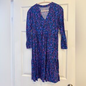 Lilly Pulitzer Vibrant Blue and Pink Patterned Dress